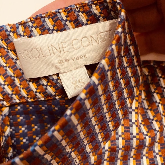 Caroline Constas Brown Patterned Women's Top - Picture 3 of 7